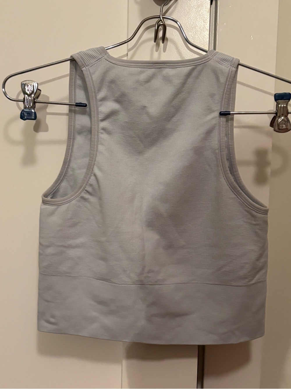 Athleta Light Blue Ribbed Racerback Crop Tank - Picture 4 of 4